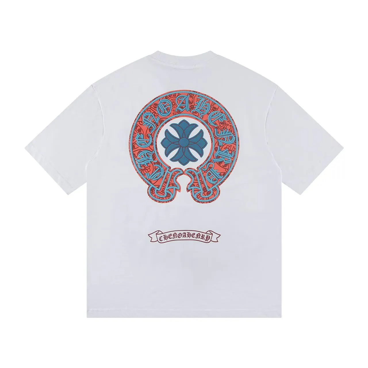 🅿️160 Style: 2025 new Croix Heart short-sleeved T-shirt Material: High version 300g double yarn combed cotton Size: S～XL Color: White Style number: Z027